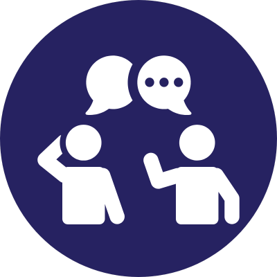 icon showing two people talking