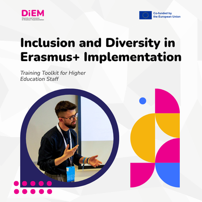 Cover of the report Inclusion and Diversity in Erasmus+ Implementation: Training Toolkit for Higher Education Staff